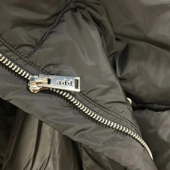 🔥🔥🔥ADD Black Puffer Hooded Down Jacket Coat Size 2 - Picture 7 of 13